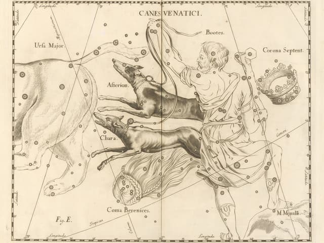 Canes Venatici, the Hunting Dogs, Johannes Hevelius