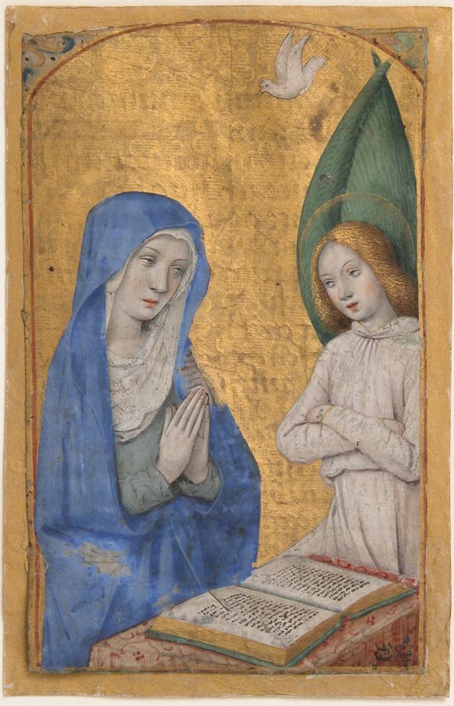 Leaf with the Annunciation, Unidentified illuminator