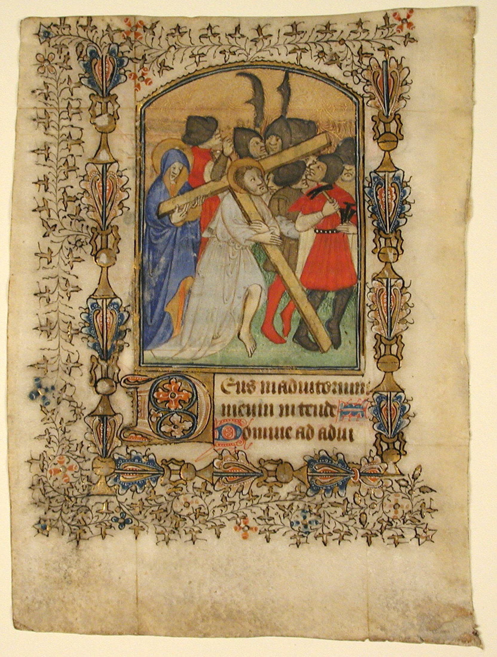 Leaf with an Illuminated Initial D