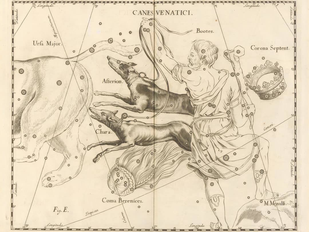 Canes Venatici, the Hunting Dogs, Johannes Hevelius