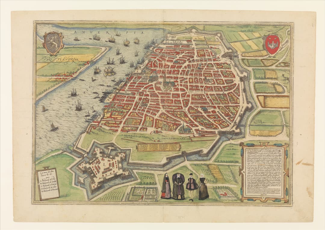 View of Antwerp, Joris Hoefnagel (Georg Braun and Franz Hogenberg, publishers)